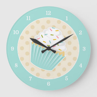 Sprinkled Cuppie Clock Stor Klocka
