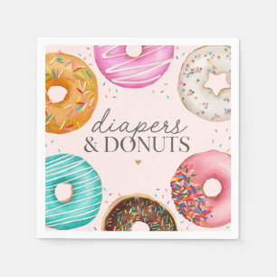 Sprinkled Donut Baby Shower Party Decor Pappersservett