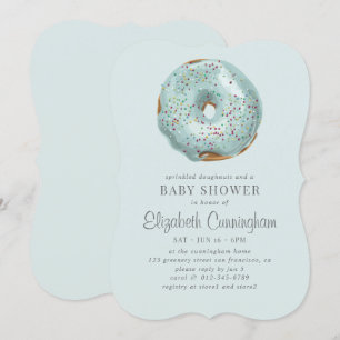 Sprinkled Doughnut och en babyåkare Inbjudningar