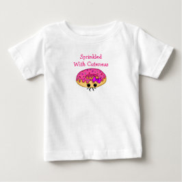 Sprinkled med Cuteness Rosa Frosted Donut T Shirt