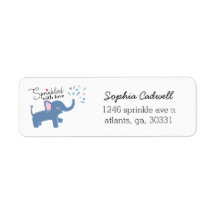 Sprinkled med Kärlek Cute Elephant Returadress