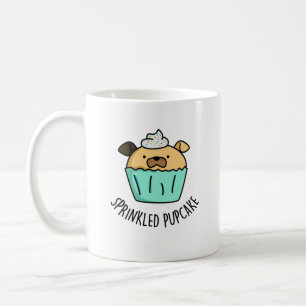Sprinkled Puptårta Puppy Cuptårta Pun Kaffemugg
