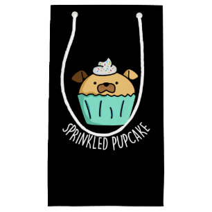Sprinkled Puptårta Puppy Cuptårta Pun Mörk BG