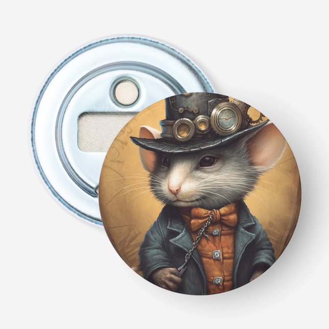Sprinklepaws Top hat Steampunk 28 Flasköppnare (Framsidan)