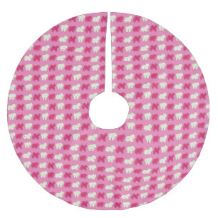 Sprinkler av circus Animal Cookies, frostigt Julgransmatta Borstad Polyester