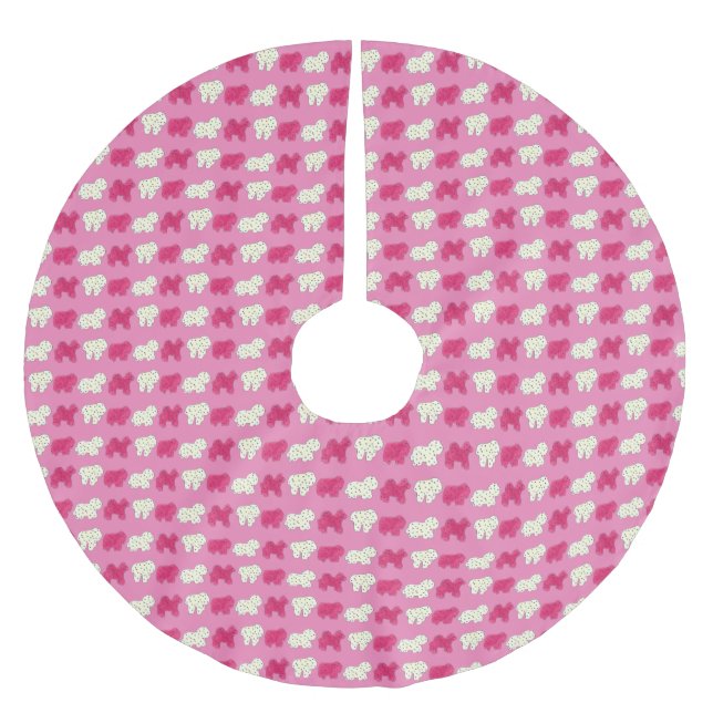 Sprinkler av circus Animal Cookies, frostigt Julgransmatta Borstad Polyester (Framsidan)