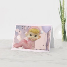 Sprinkler av Pixie Magic Retro Elf-Rosa Helgkort