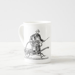 Sprinkler Fireman 90:e Birthday personlig mugg Benporslin Mugg