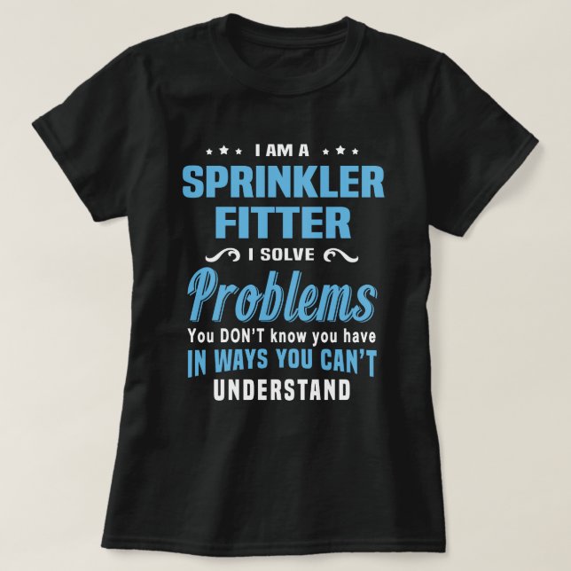 Sprinkler Fitter T Shirt (Design framsida)