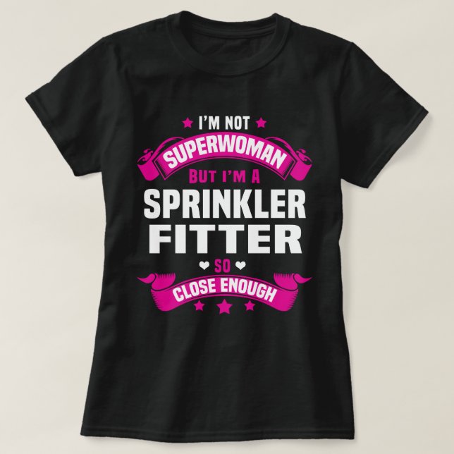 Sprinkler Fitter T Shirt (Design framsida)