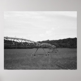 Sprinkler för bevattning av svarta och vita gårdar poster