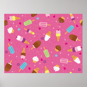 Sprinkler, muffinsar, glass och popsiklessskal poster
