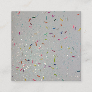 Sprinkler och Glitter Fyrkantigt Visitkort