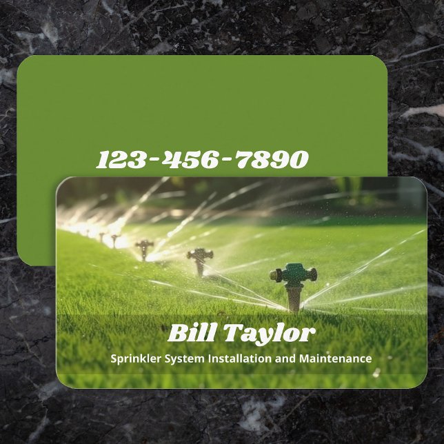 Sprinklersystem för bevattning visitkort (Sprinkler Systems Business Cards)