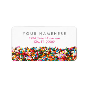 Sprinkles-Adressetiketter Adressetikett
