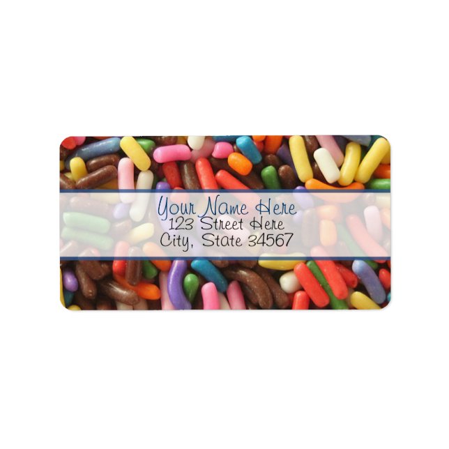 Sprinkles-Adressetiketter Adressetikett (Framsidan)