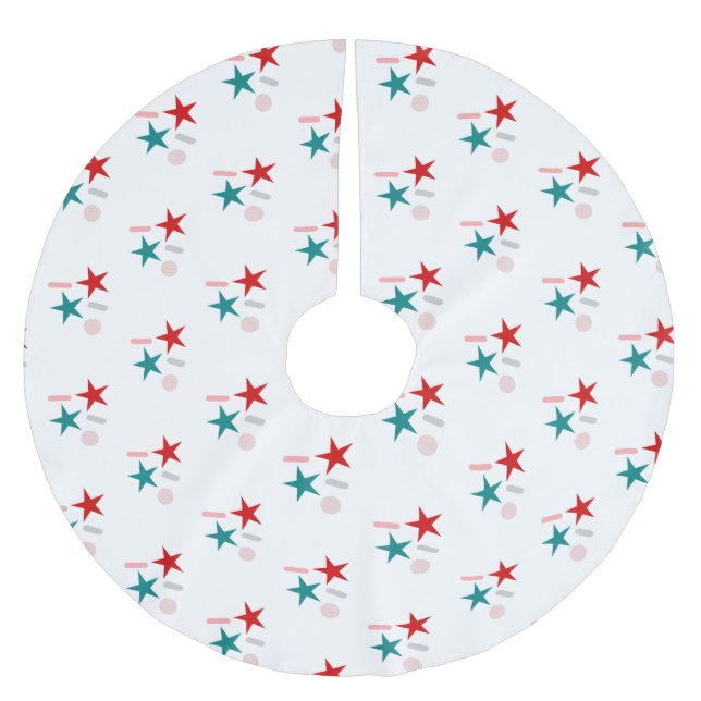 Sprinkles and Stars Fjärde juli Patriotic Julgransmatta Borstad Polyester (Framsidan)