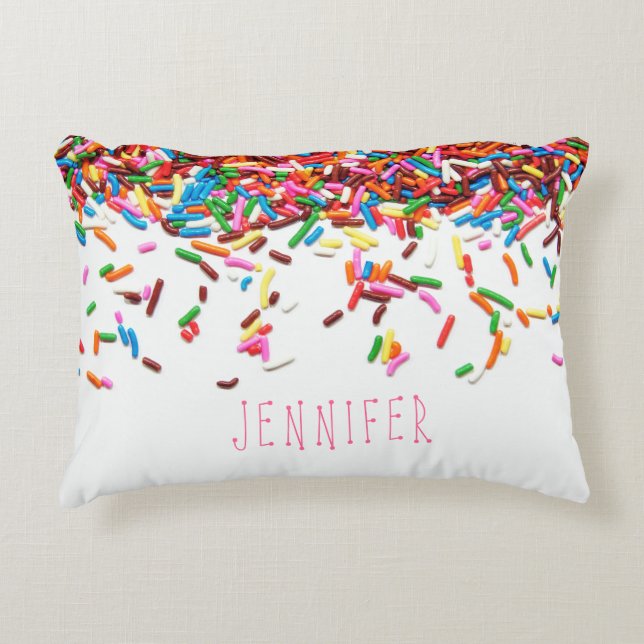 Sprinkles Anpassningsbar Pillow Prydnadskudde (Framsidan)