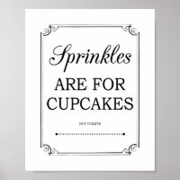 Sprinkles är för Muffinsar Funny Bathroom-tecken