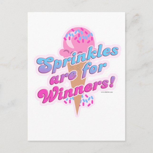 Sprinkles är för vinnare vykort (Framsida)