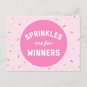 Sprinkles är till för vinnares finna offert vykort