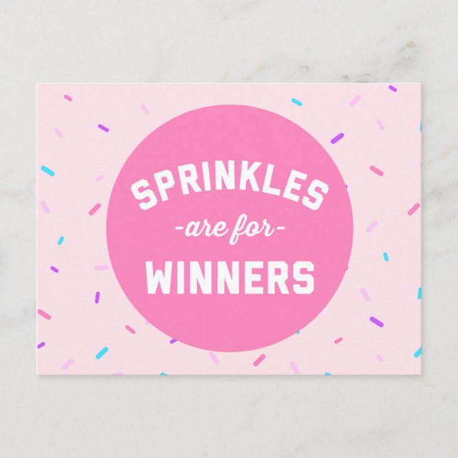 Sprinkles är till för vinnares finna offert vykort (Framsida)