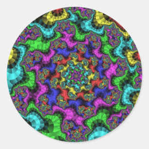 Sprinkles av brant Blommigt Runt Klistermärke