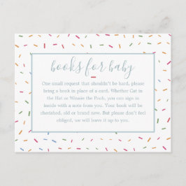 Sprinkles Baby Shower Bok för att infoga begärande Inbjudan Vykort