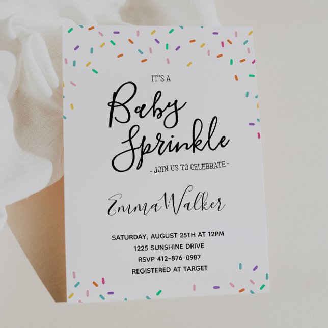Sprinkles Baby Shower-inbjudan Inbjudningar (Skapare uppladdad)