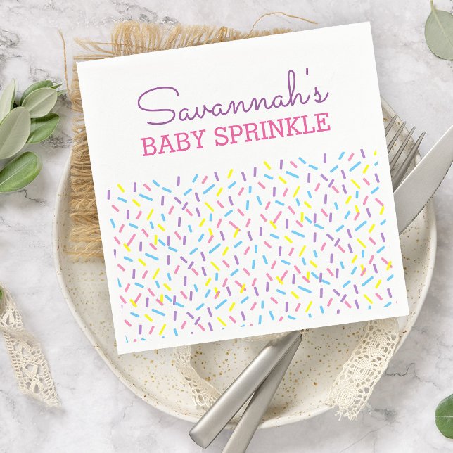 Sprinkles Baby Sprinkle Baby Shower Napkin Pappersservett (Skapare uppladdad)