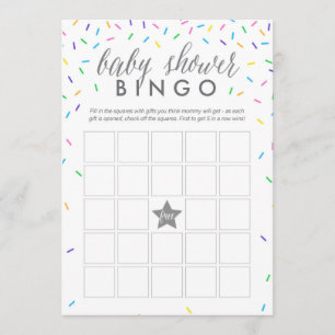 Sprinkles babyskåda Bingo-spelkort Program