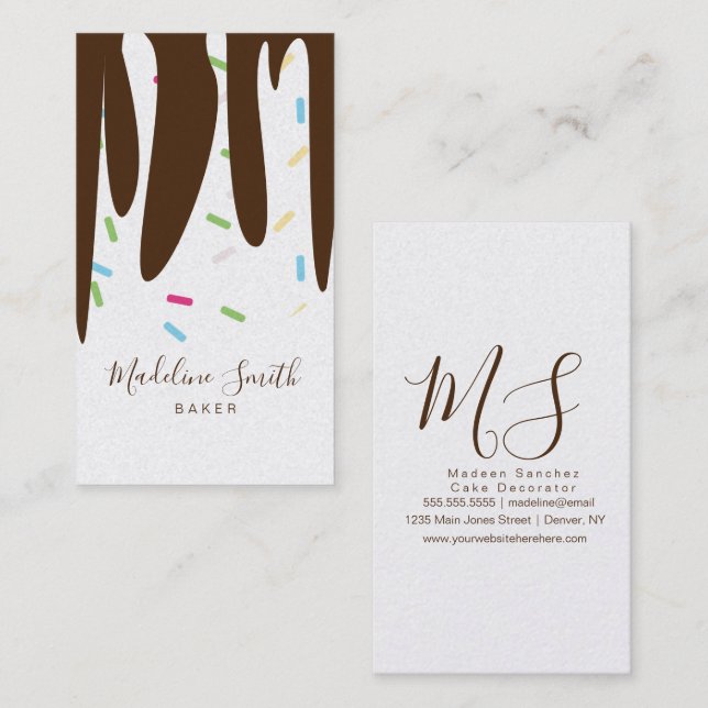 Sprinkles Bakery Ice Cream Frosting - inkapsling Visitkort (Fram/baksida)