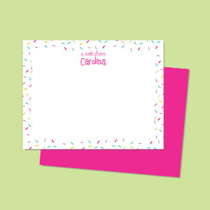 Sprinkles Cute Shock rosa Girly Stationery Note-ko Anteckningskort
