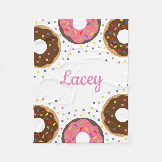 Sprinkles Donuts Personlig Fleece Blanket (Framsidan)