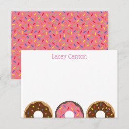 Sprinkles Donuts Personlig Note-kort Tack Kort