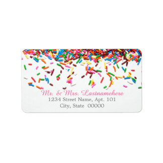 Sprinkles-etiketter Adressetikett