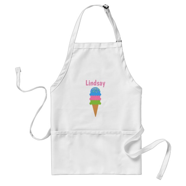 Sprinkles Ice Cream Cone Personlig Apron Förkläde (Framsidan)