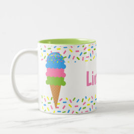 Sprinkles Ice Cream Cone Personlig mugg
