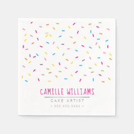 SPRINKLES modern söt, mönstrad, färglös roligt par Pappersservett