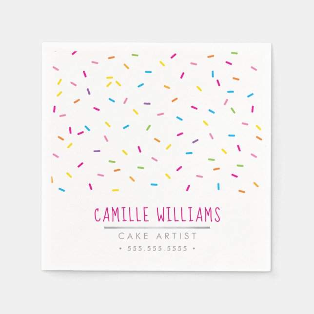 SPRINKLES modern söt, mönstrad, färglös roligt par Pappersservett (Framsidan)