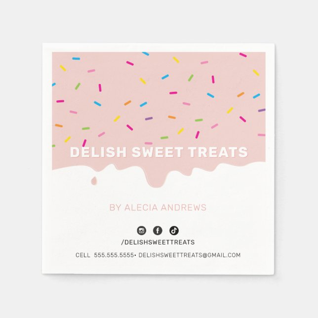 SPRINKLES moderna, söta, frostande sprinkler  Pappersservett (Framsidan)