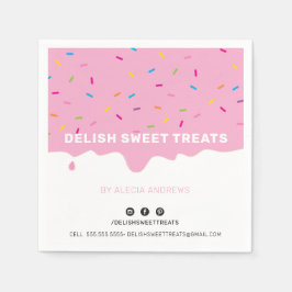 SPRINKLES moderna söta frostsprinkler rosa Pappersservett