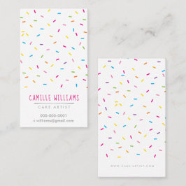 SPRINKLES moderna söta, mönstrade, färgstarka part Visitkort