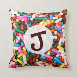 Sprinkles Monogrammed Pillow Kudde