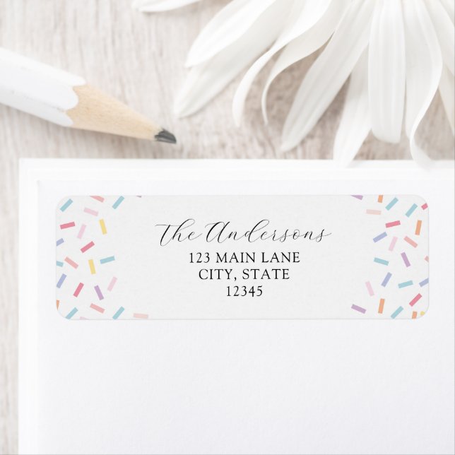 Sprinkles-returadressetikett Returadress Etikett (Insitu)