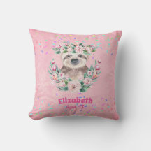 Sprinkles SLOTH Boho Girls Rosa Flowers ger Cute