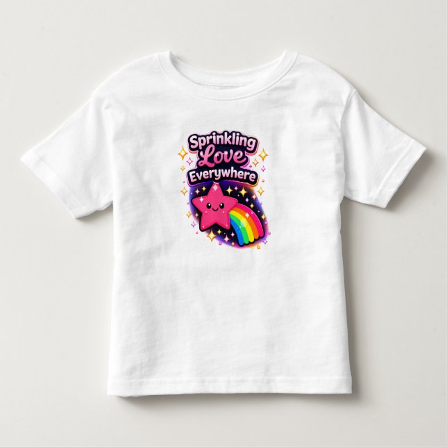 Sprinkling Love Everywhere 2– Cute Toddler Gir T Shirt (Framsida)