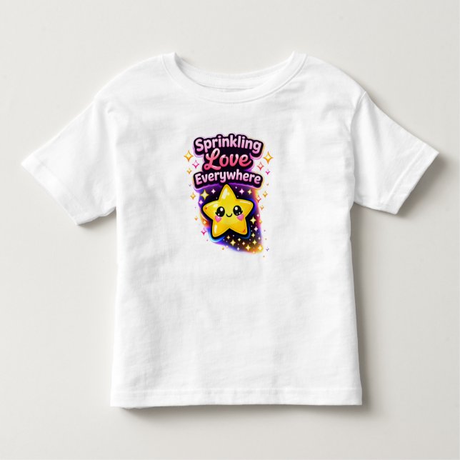 Sprinkling Love Everywhere 3– Cute Toddler Gir T Shirt (Framsida)