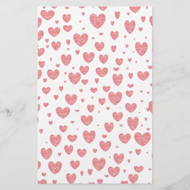 Sprinkling of Hearts Stationery Brevpapper (Framsida)