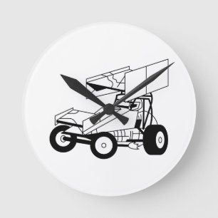 Sprint-bilskontur Rund Klocka